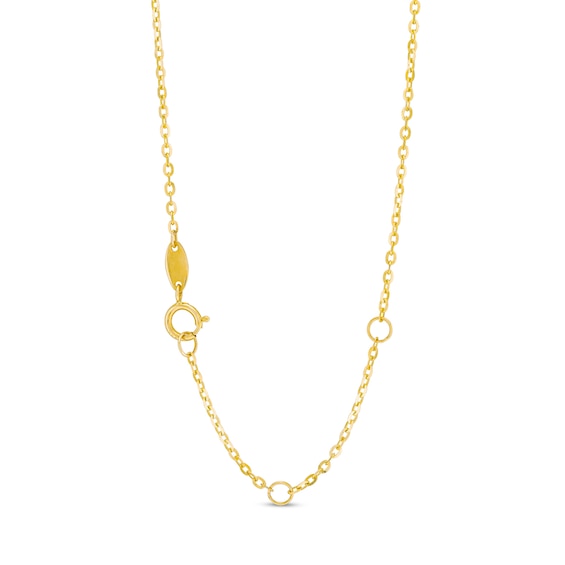 Puff Letter “Mama” Necklace in 14K Gold