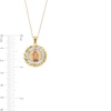 Thumbnail Image 3 of Our Lady of Guadalupe Diamond-Cut Medallion Pendant in 14K Tri-Tone Gold - 18”