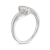 Thumbnail Image 3 of 3/4 CT. Pear-Shaped Certified Lab-Grown Diamond Solitaire Swirl Bypass Engagement Ring in 14K White Gold (F/VS2)