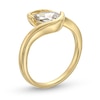 Thumbnail Image 3 of 1 CT. Pear-Shaped Certified Lab-Grown Diamond Solitaire Swirl Bypass Engagement Ring in 14K Gold (F/VS2)