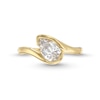 Thumbnail Image 4 of 1 CT. Pear-Shaped Certified Lab-Grown Diamond Solitaire Swirl Bypass Engagement Ring in 14K Gold (F/VS2)