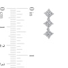 Thumbnail Image 3 of 3/8 CT. T.W. Multi Lab-Grown Diamond Tilted Three Stone Drop Earrings in 10K White Gold
