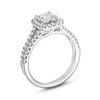 Thumbnail Image 2 of 1-1/2 CT. T.W. Cushion-Cut Certified Lab-Created Diamond Frame Split Shank Engagement Ring in 14K White Gold (F/VS2)