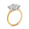 Thumbnail Image 3 of 3 CT. T.W. Emerald-Cut and Pear-Shaped Certified Lab-Grown Diamond Toi et Moi Engagement Ring in 14K Gold (F/VS2)