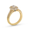 Thumbnail Image 2 of Vera Wang Love Collection 1 CT. T.W. Emerald-Cut Diamond Double Frame Triple Row Engagement Ring in 14K Gold