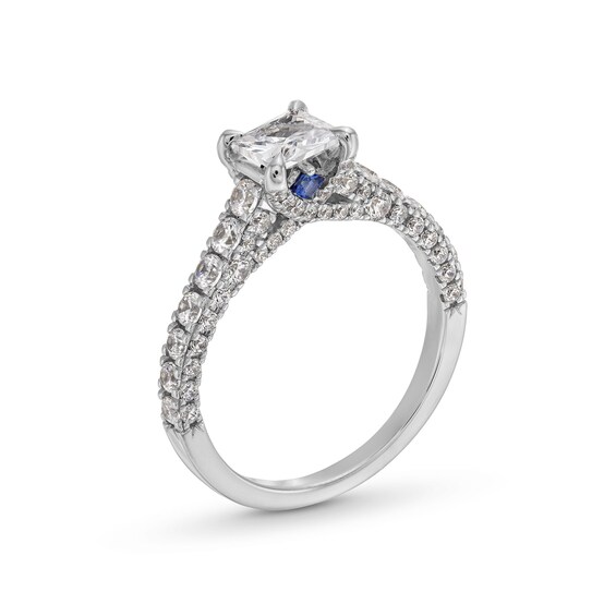 Vera Wang Love Collection 1-7/8 CT. T.w. Princess-Cut Diamond Engagement Ring in 14K White Gold