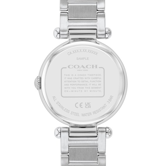 Womenâs Coach Cary Crystal Accent Watch with Mother-of-Pearl Dial (Model: 14504264)