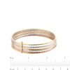 Thumbnail Image 3 of Diamond-Cut Bangle Bracelet Stack in 14K Tri-Tone Gold