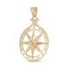 Thumbnail Image 2 of Diamond-Cut Compass Necklace Charm in 14K Gold