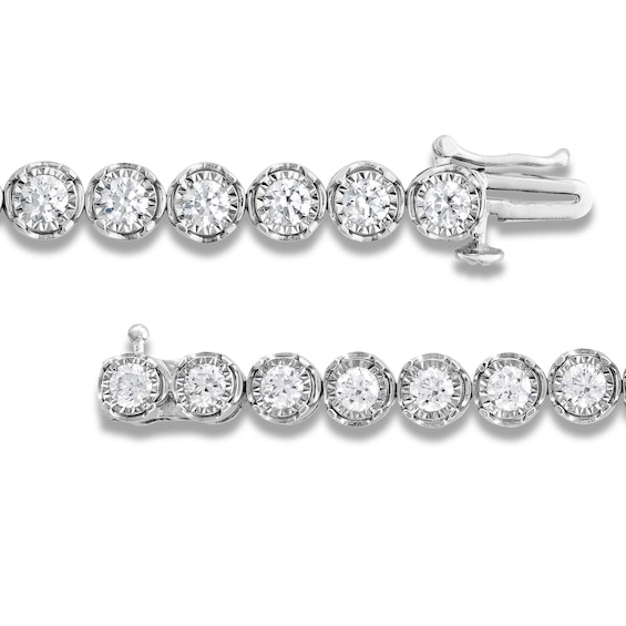 3 CT. T.w. Lab-Grown Diamond Miracle Tennis Bracelet in 10K White Gold (I/Si2)