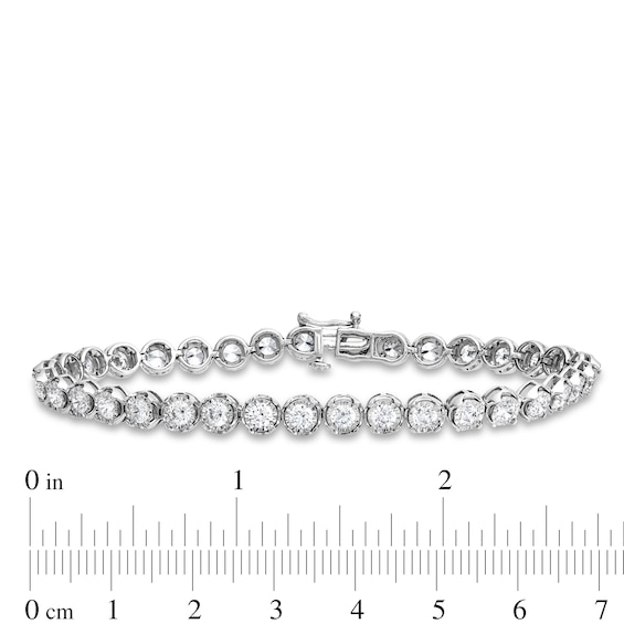 3 CT. T.w. Lab-Grown Diamond Miracle Tennis Bracelet in 10K White Gold (I/Si2)