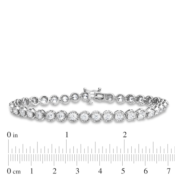 3 CT. T.w. Lab-Grown Diamond Miracle Tennis Bracelet in 10K White Gold (I/Si2)
