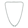 Thumbnail Image 1 of Lab-Created Emerald and 8 CT. T.W. Diamond Graduated Alternating Tennis Necklace in 10K White Gold - 16"