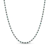 Thumbnail Image 2 of Lab-Created Emerald and 6 CT. T.W. Diamond Alternating Tennis Necklace in 10K White Gold - 16.5"