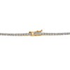 Thumbnail Image 3 of Emerald-Cut Lab-Created Emerald and 3 CT. T.W. Diamond Station Line Necklace in 10K Gold - 16"
