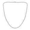 Thumbnail Image 1 of Lab-Created Emerald and 2-1/4 CT. T.W. Diamond Alternating Tennis Necklace in 10K White Gold - 16"