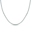 Thumbnail Image 2 of Lab-Created Emerald and 2-1/4 CT. T.W. Diamond Alternating Tennis Necklace in 10K White Gold - 16"