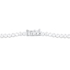 Thumbnail Image 3 of Blue Lab-Created Sapphire and 1-1/2 CT. T.W. Diamond Graduated Alternating Tennis Necklace in 10K White Gold - 16"