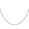 Thumbnail Image 2 of Blue Lab-Created Sapphire and 3/4 CT. T.W. Diamond Station Line Necklace in 10K White Gold - 16"