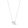 Thumbnail Image 1 of 2 CT. T.W. Pear-Shaped and Asscher-Cut Certified Lab-Grown Diamond Toi et Moi Necklace in 14K White Gold (F/VS2)