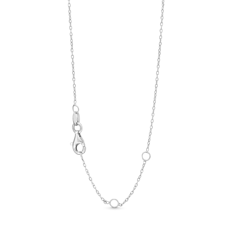 Main Image 3 of 2 CT. T.W. Pear-Shaped and Asscher-Cut Certified Lab-Grown Diamond Toi et Moi Necklace in 14K White Gold (F/VS2)