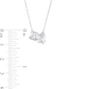 Thumbnail Image 4 of 2 CT. T.W. Pear-Shaped and Asscher-Cut Certified Lab-Grown Diamond Toi et Moi Necklace in 14K White Gold (F/VS2)