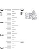Thumbnail Image 3 of 2 CT. T.W. Pear and Asscher-Cut Certified Lab-Grown Diamond Toi et Moi Stud Earrings in 14K White Gold (F/VS2)