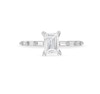 Thumbnail Image 4 of 1-1/2 CT. T.W. Certified Emerald-Cut Lab-Grown Diamond Engagement Ring in 14K White Gold (F/VS2)