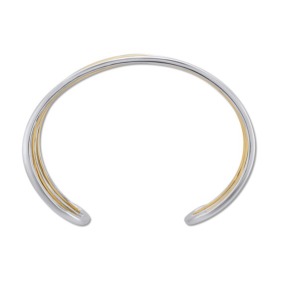 1/2 CT. T.w. Lab-Grown Diamond Bangle Bracelet in Sterling Silver and 14K Gold Plate (F/Si2)