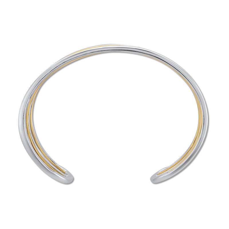 1/2 CT. T.W. Lab-Created Diamond Bangle Bracelet in Sterling Silver and 14K Gold Plate (F/SI2)