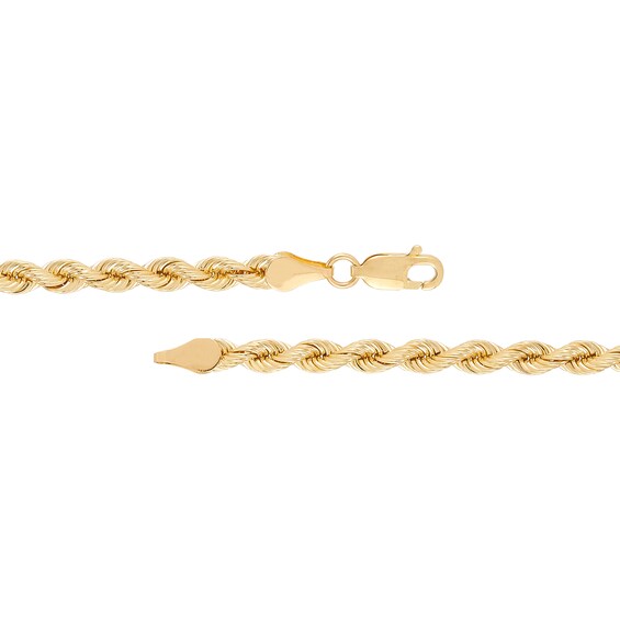 3.7mm Silk Ropeâ¢ Chain Necklace in Hollow 14K Gold - 24"