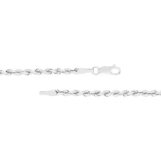 2.5mm Silk Ropeâ¢ Chain Necklace in Hollow 14K White Gold - 18"