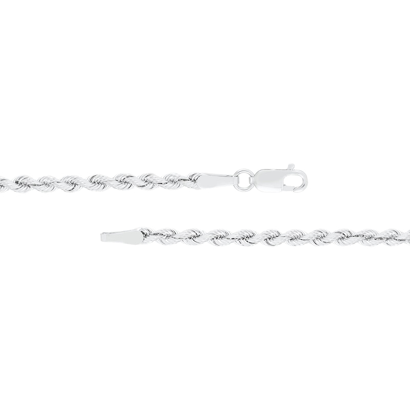 Main Image 2 of 2.5mm Silk Rope™ Chain Necklace in Hollow 14K White Gold - 20"