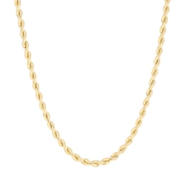 3.7mm Silk Rope™ Chain Necklace in Hollow 14K Gold - 20"