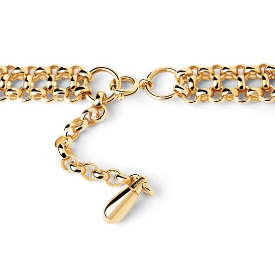 PDPAOLAâ¢ at Zales ICONS Cubic Zirconia Teardrop Dangle Choker Necklace in Sterling Silver with 18K Gold Plate - 15"
