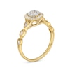 Thumbnail Image 3 of 1/2 CT. T.W. Diamond Double-Frame Vintage-Style Engagement Ring in 10K Gold
