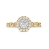 Thumbnail Image 4 of 1/2 CT. T.W. Diamond Double-Frame Vintage-Style Engagement Ring in 10K Gold