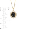 Thumbnail Image 4 of Onyx and White Lab-Created Sapphire Sunburst Pendant, Ring and Stud Earrings Set in Sterling Silver with 18K Gold Plate