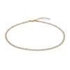 Thumbnail Image 0 of 2.5mm Diamond-Cut Valentino Chain Anklet in Solid 14K Tri-Tone Gold - 10"