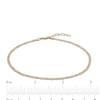 Thumbnail Image 3 of 2.5mm Diamond-Cut Valentino Chain Anklet in Solid 14K Tri-Tone Gold - 10"