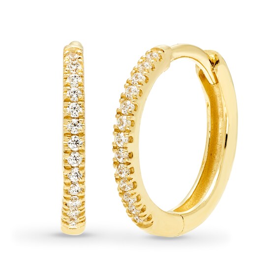 1/4 CT. T.w. Diamond Stud and Hoop Earrings Set in Sterling Silver with 18K Gold Plate