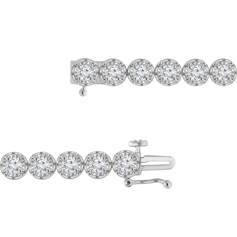 5 CT. T.W. Certified Lab-Created Diamond Miracle Line Bracelet in 10K White Gold (I/SI2)