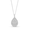 Thumbnail Image 0 of 1/5 CT. T.W. Pear-Shaped Multi-Diamond Triple Frame Pendant in Sterling Silver