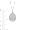 Thumbnail Image 3 of 1/5 CT. T.W. Pear-Shaped Multi-Diamond Triple Frame Pendant in Sterling Silver