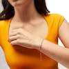 Thumbnail Image 2 of 1/4 CT. T.W. Diamond Bypass Frame Line Bolo Bracelet in Sterling Silver with 10K Gold Plate - 9"