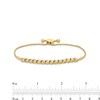 Thumbnail Image 3 of 1/4 CT. T.W. Diamond Bypass Frame Line Bolo Bracelet in Sterling Silver with 10K Gold Plate - 9"
