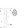 Thumbnail Image 3 of 1/2 CT. T.W. Pear-Shaped Multi-Diamond Frame Stud Earrings in Sterling Silver