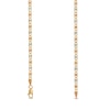 Thumbnail Image 3 of 2.5mm Diamond-Cut Valentino Chain Necklace in Solid 14K Tri-Tone Gold - 18"