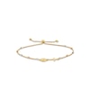 Thumbnail Image 0 of Diamond-Cut Brilliance Bead Rosary Cross Bolo Bracelet in 14K Tri-Tone Gold - 9.0"