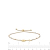 Thumbnail Image 1 of Diamond-Cut Brilliance Bead Rosary Cross Bolo Bracelet in 14K Tri-Tone Gold - 9.0"